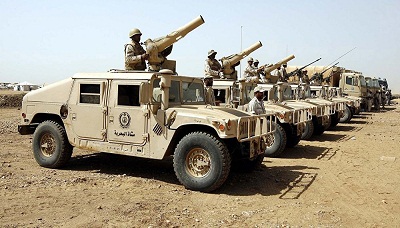 آليات عسكرية للسعودية