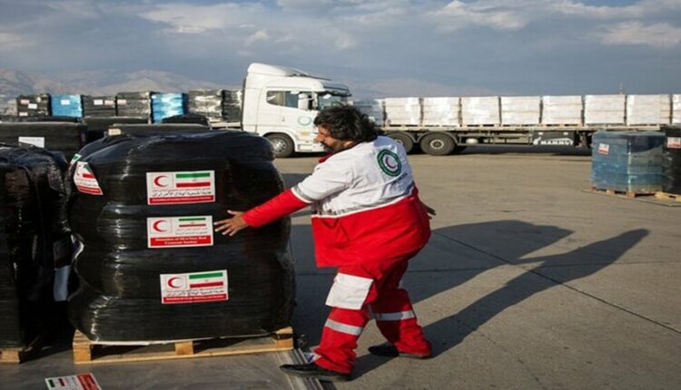 الهلال الأحمر الإيراني يرسل مساعدات إنسانية وطبية لسكان غزة