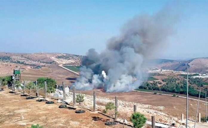 حزب الله يقصف مبنى يتموضع فيه جنود صهاينة في قاعدة افيفيم