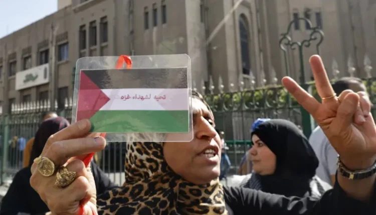 هذا ما فعله النظام المصري بمتظاهرات تجمعن أمام مبنى الأمم المتحدة في القاهرة نصرة لنساء غزة