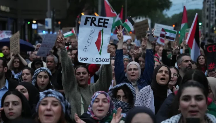 مظاهرات في مدن غربية تضامنا مع غزة وإدانة لجرائم الصهيونية