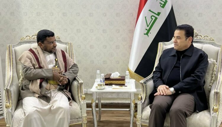 مستشار الأمن القومي العراقي يلتقي ممثل أنصار الله بالعراق أبو إدريس الشرفي
