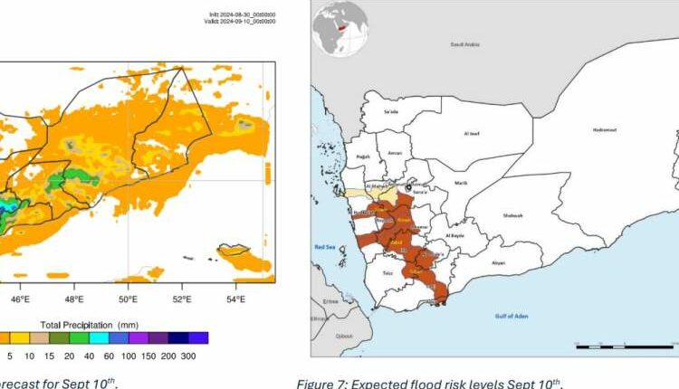100 ألف هكتار من الأراضي الزراعية و279 ألف رأس ماشية تضررت جراء فيضانات اليمن
