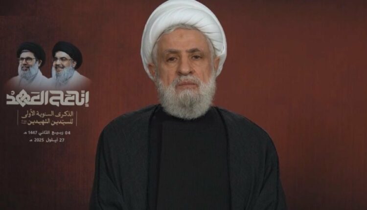 الشيخ نعيم قاسم: مستعدون لخوض مواجهة كربلائية إذا أجبرنا على نزع سلاحنا