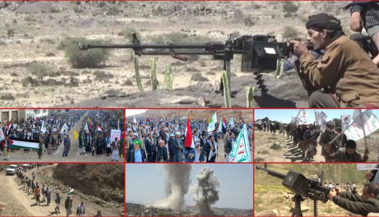 مظاهر وتحركات عسكرية قوية في المحافظات الواقعة تحت سلطات صنعاء