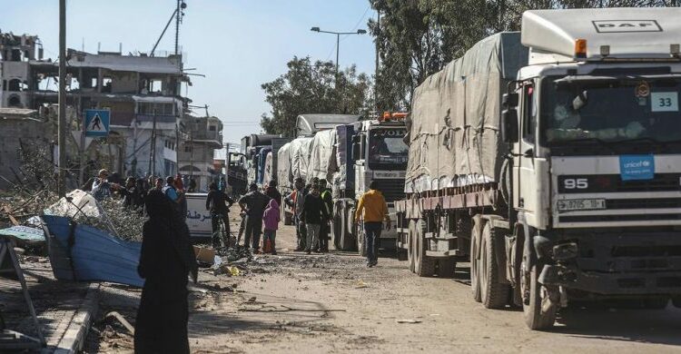 دخول 3,203 شاحنات إلى غزة منذ بدء وقف إطلاق النار… الاحتلال ينفذ 24٪ فقط من الالتزامات
