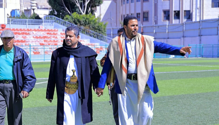 شاهد كيف اصبح ملعب الظرافي بصنعاء مع الاستعداد لافتتاحه