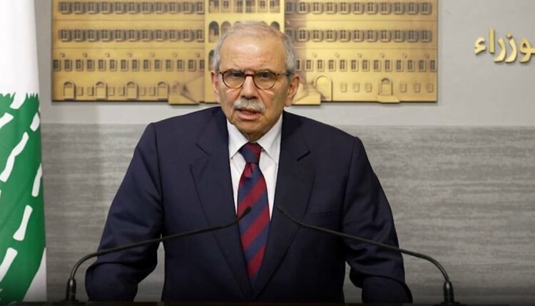 رئيس حكومة لبنان يعلن شروط التطبيع ويؤكد: لا حصر للسلاح دون انسحاب “إسرائيل”