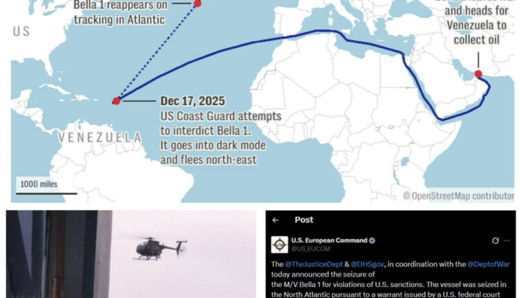 الولايات المتحدة تستولي على ناقلة نفط روسية بعد مطاردة بحرية طويلة
