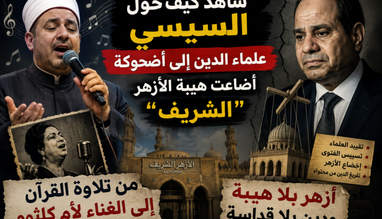 شاهد كيف حول السيسي علماء الدين إلى أضحوكة أضاعت هيبة الأزهر “الشريف”..من تلاوة القرآن إلى الغناء لأم كلثوم
