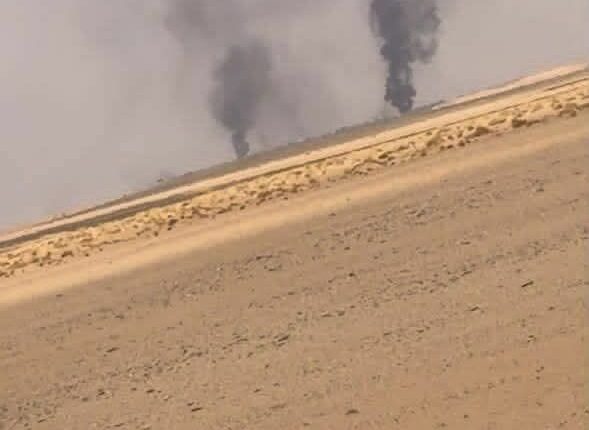 بالصور والفيديو .. احتراق مخازن أسلحة سعودية في حضرموت