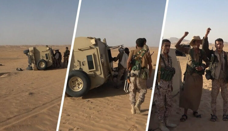 مشاهد توثق ضرب تحشيدات سعودية وتدمير آلياتها في مأرب